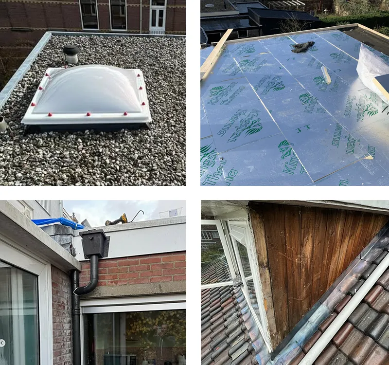 diverse werkzaamheden van een dakdekker op daken in zeist